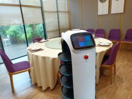 A robot redefining dining in a restaurant.