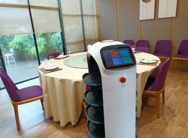 A robot redefining dining in a restaurant.